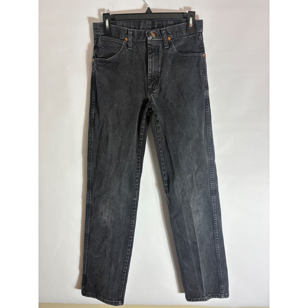Wrangler 1013MWZWK Cowboy Cut Jeans Faded Black Denim 28x34 Vintage Western